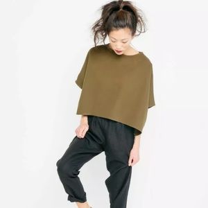 FTOS Elizabeth Suzann Linn Tee Cotton Olive OS